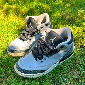 Jordan 3 Wolf Grey size 7Y